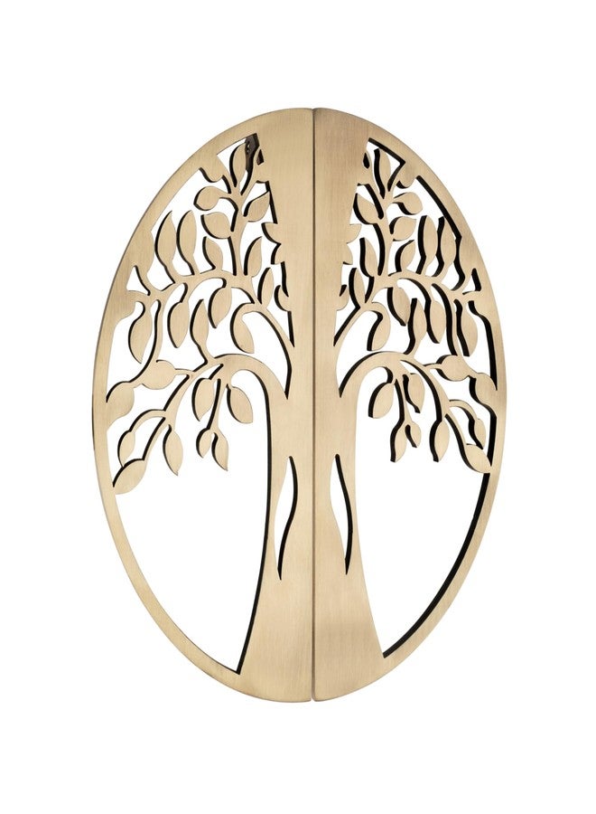 DEVDECOR Tree of Life Stainless Steel Door Pull Handles - Half-Moon Design for Double Doors - Antique Finish Decorative Handles for Main Entrance & Interior Doors - Image 5