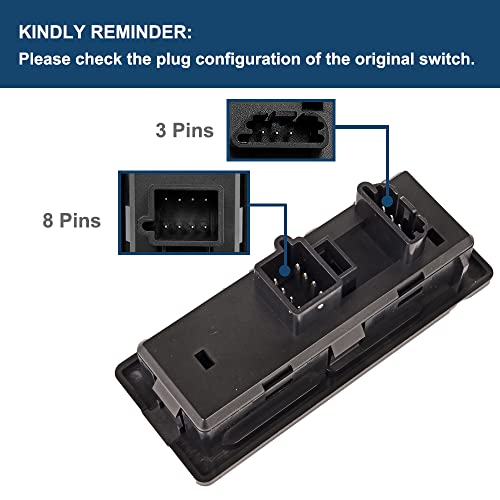 RICH AUTO 4WD Switch Four Wheel Drive Selector Switch 4x4 Compatible with Cadillac Escalade Chevy GMC 1500 2500 Suburban Tahoe Yukon Replaces# 901-130 15027104 19168765 TCA-36 1S4235 - Image 3