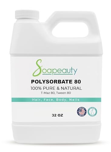 Soapeauty Polysorbate 80 (Tween 80, T-Maz 80) | 100% Pure Cosmetic Grade Solubilizer & Emulsifier | For Skincare, Bath & Body, DIY Formulations | 32 oz - Image 1