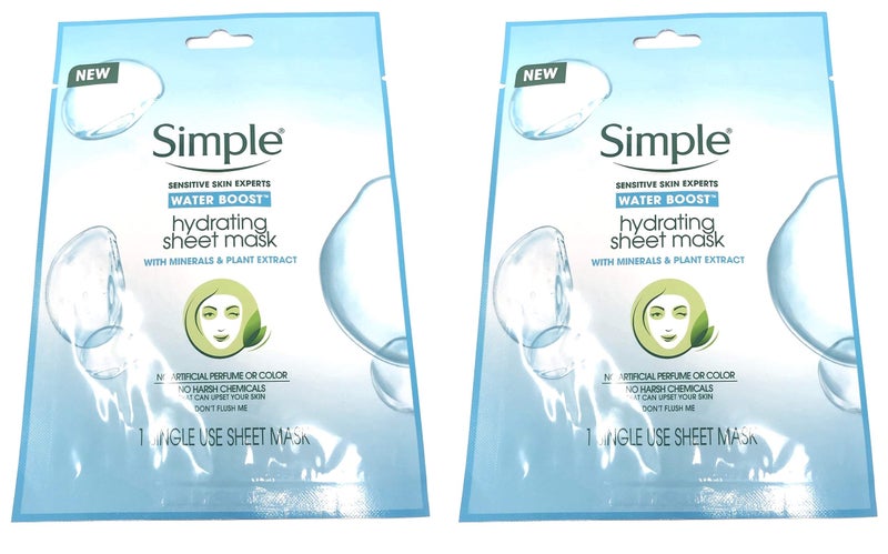 Simple Water Boost Hydrating Sheet Mask, 1 Mask (Bundle of 2) - Image 5