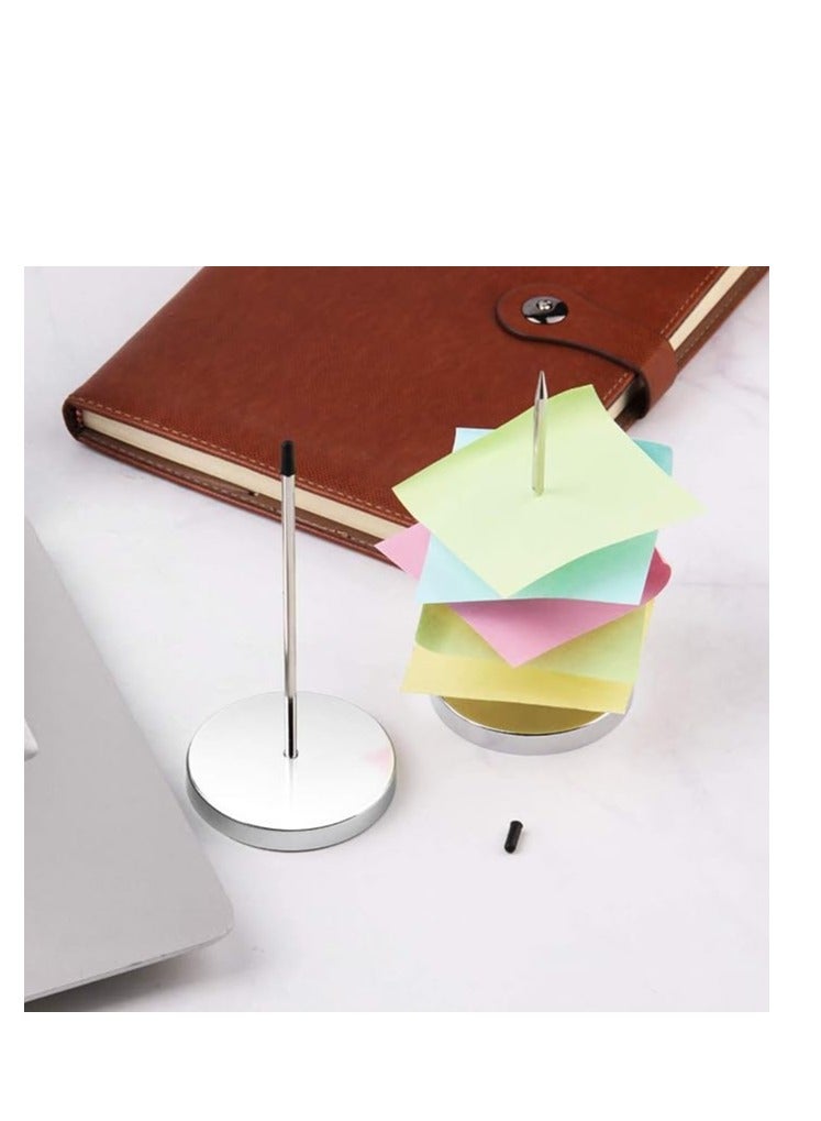 Terabyte Pack of 4 Stainless Steel Straight Rod Paper Memo Receipt Holder Bill Fork Spike Stick Desk Straight Rod 5.5 Inch Long for Bill Fork Stick and Paper Memo Holder Spike, 4 Pcs - Image 2