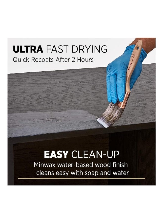 Minwax Polycrylic Crystal Clear Ultra Fast Drying Protective Finish Clear Matte 1qt 622224444  - Image 3
