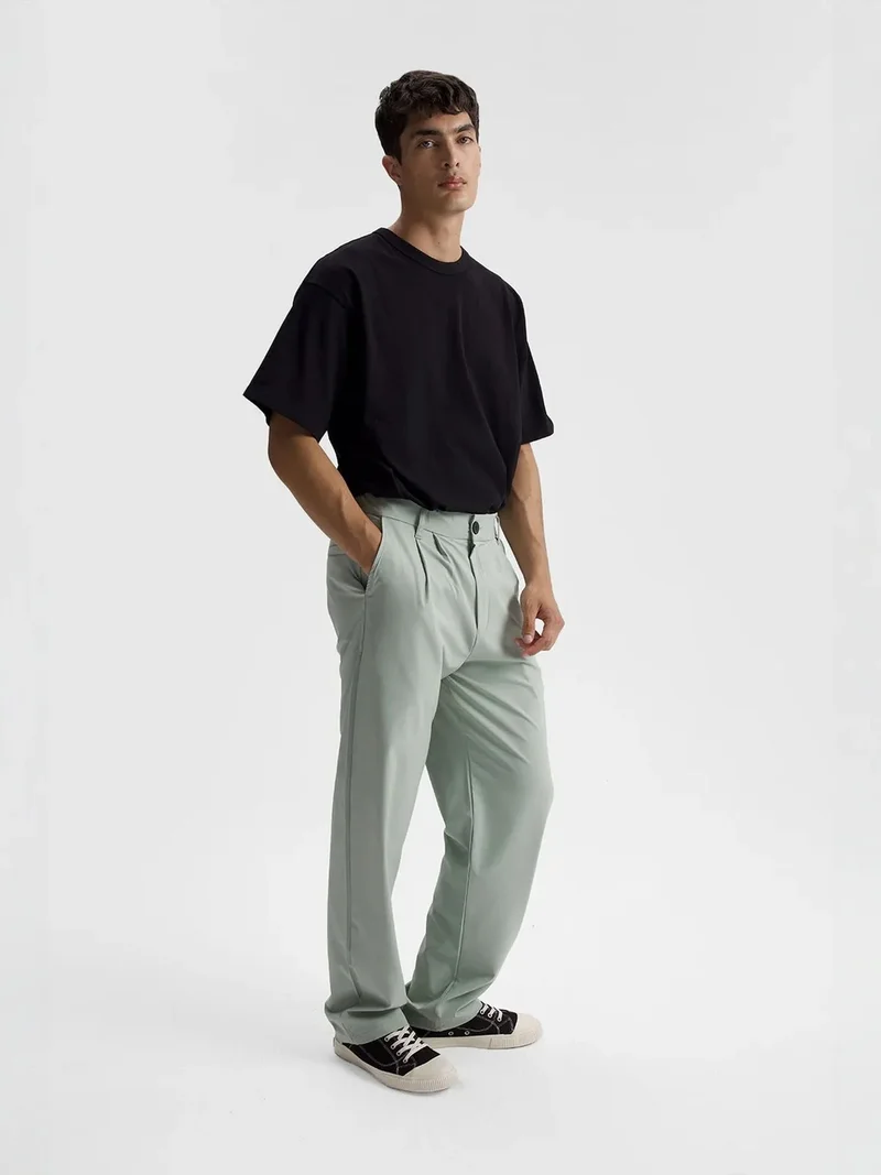 جيستو GIESTO Men's Relaxed Fit Pleated Straight Leg Pants