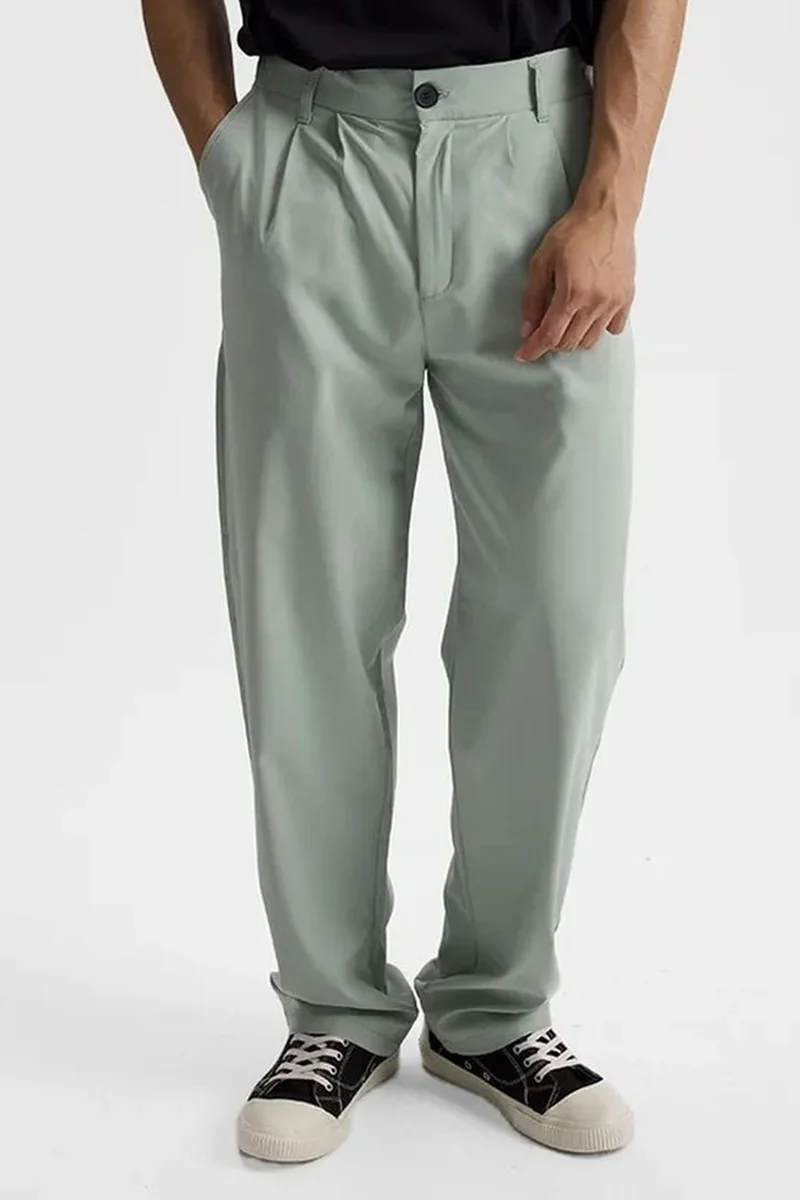 GIESTO Men's Relaxed Fit Pleated Straight Leg Pants