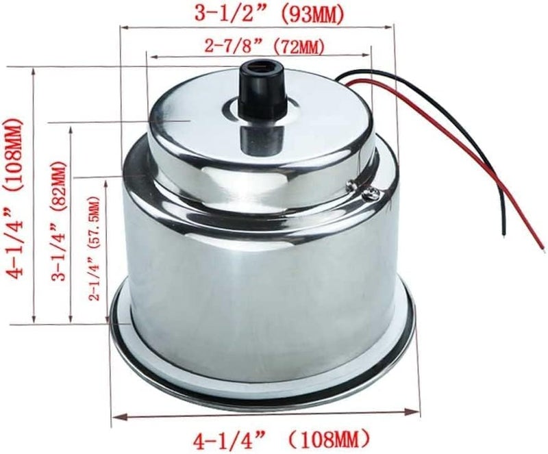 COC-LF 2Pcs Blue LED Boat Cup Drink Holder,Stainless Steel Polished Cup Holder for Boat,12V,Water Proof for Marine Boat Rv Camper - Image 2