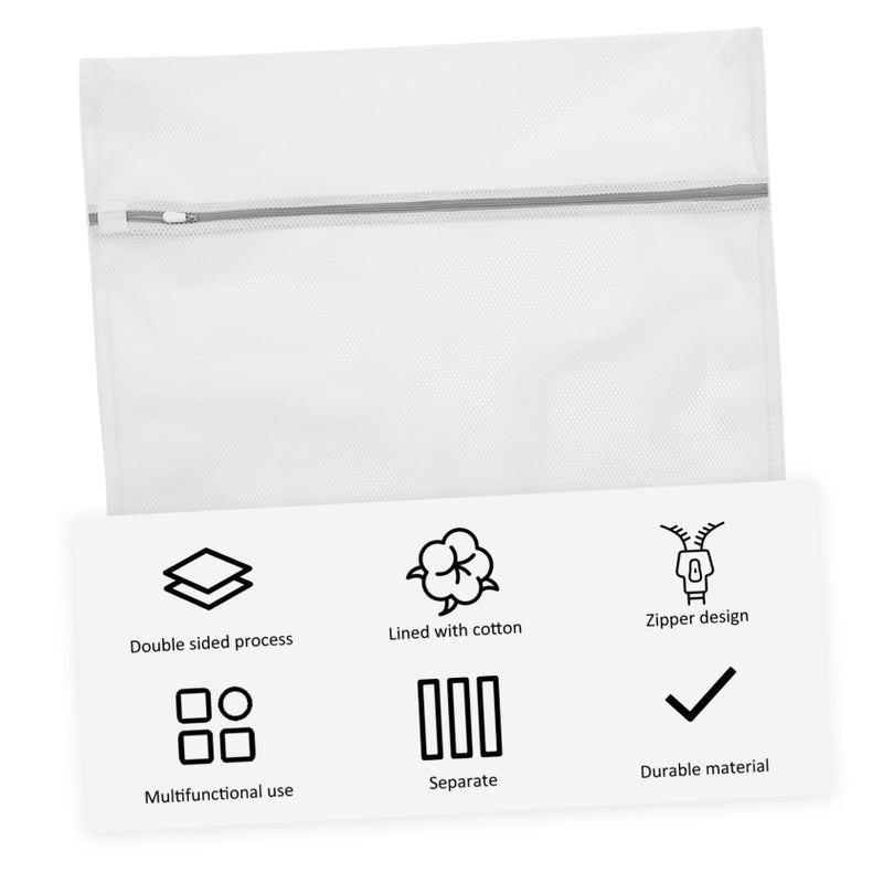 Thickened Mesh Laundry Bag With Zipper For Delicates Prevents Deformation In Washing Machine - Image 3
