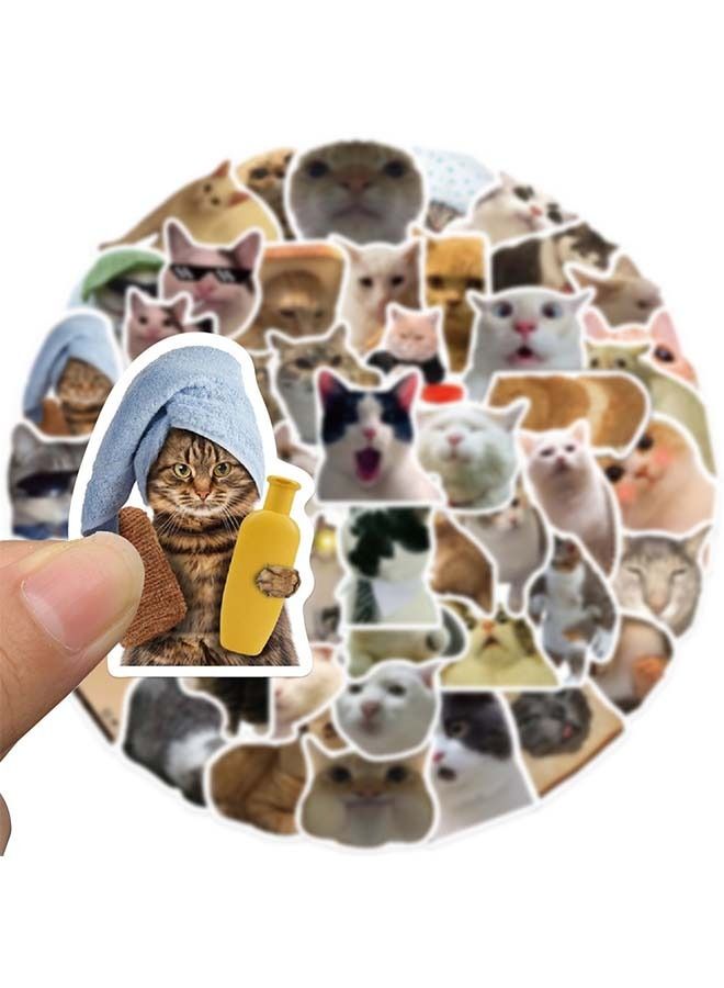 50 Pieces Cute Cat Stickers - Image 3