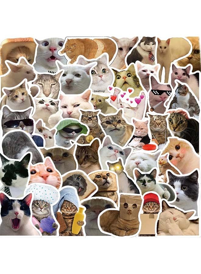 50 Pieces Cute Cat Stickers - Image 2