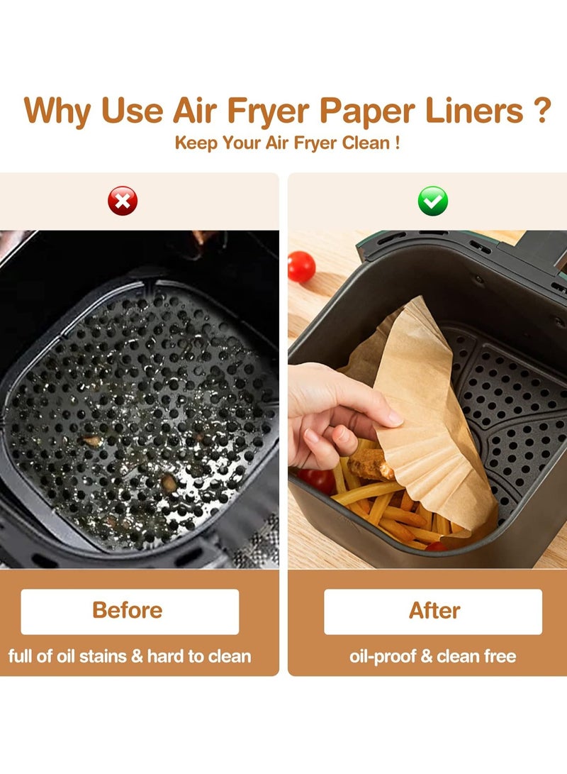 أوراق قوالب للقلاية الهوائية 100 قطعة – مقاس 20 سم – ورق خبز مقاوم للزيت والحرارة لتنظيف سهل وحماية القلاية – مناسب للدجاج، البيتزا، البطاطس والمأكولات المقلية - Image 3