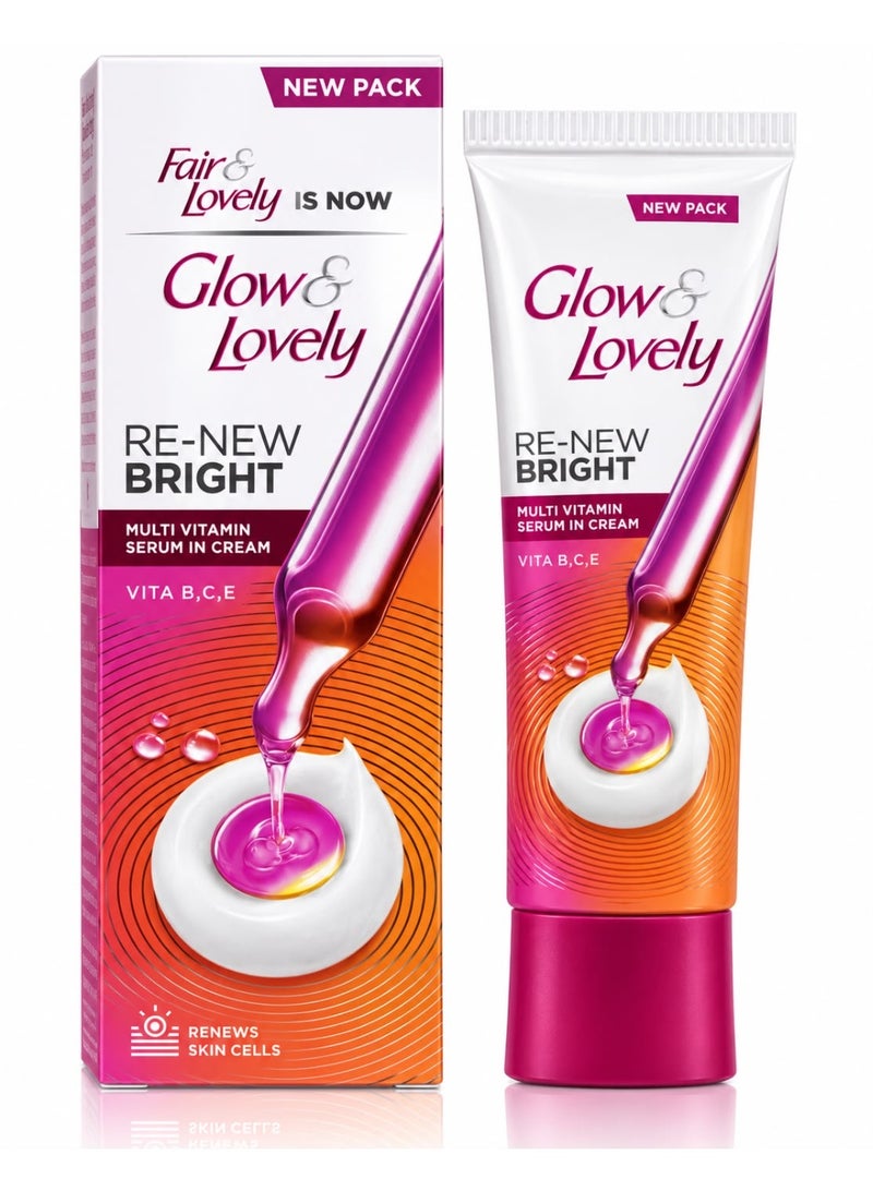 Fair & Lovely Glow & Lovely Advanced Multivitamin Cream (B, C, E) for skin renewal and brightening. - Image 1