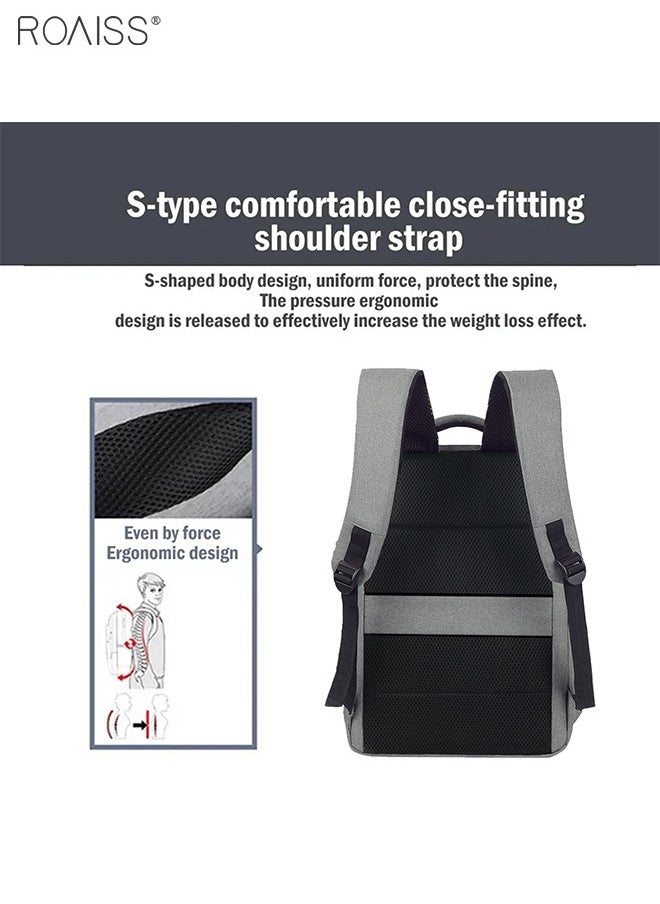 Waterproof Oxford Cloth Computer Backpack Usb Charging Port Large Capacity Multi Pocket Backpack Lightweight Travel Computer Bag