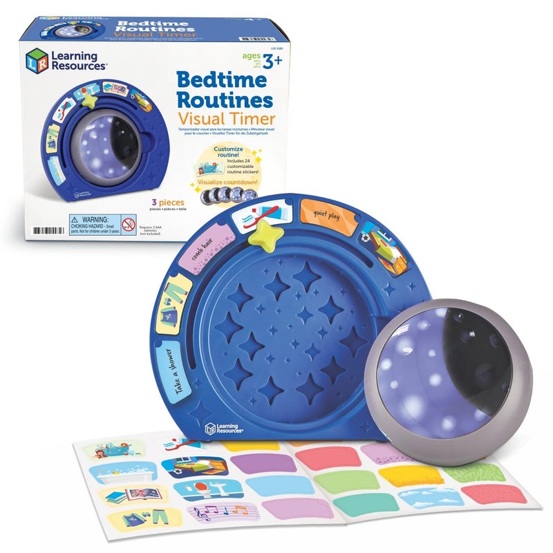 Learning Resources Bedtime Routines - Visual Timer for Kids, Night Light, Time Management Tools for Daily Organization, Count Down Clock, Homeschool Supplies - Image 1