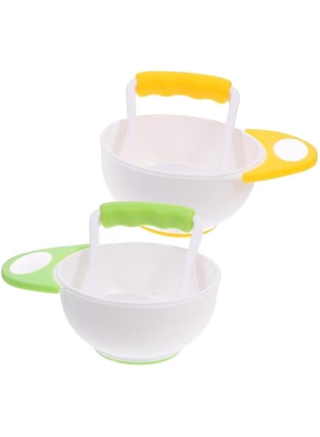 Baby Grinding Bowl 2 Sets of Food Masher Bowl Smooth Surface Easy 360° Grinding Non-Slip Handle  - Image 1