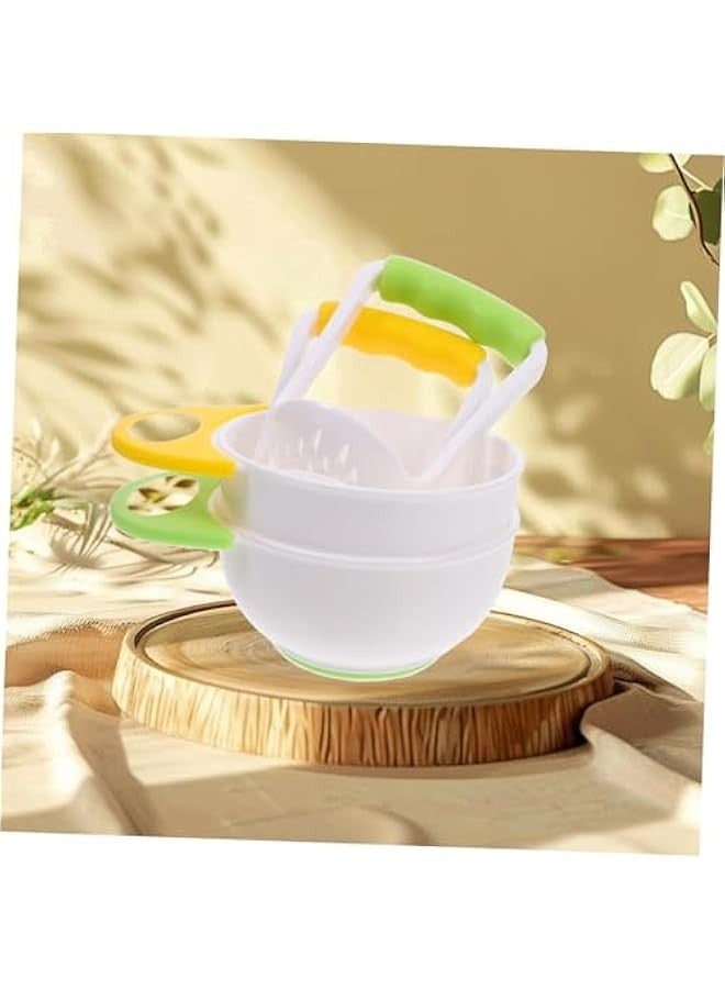 Baby Grinding Bowl 2 Sets of Food Masher Bowl Smooth Surface Easy 360° Grinding Non-Slip Handle  - Image 5