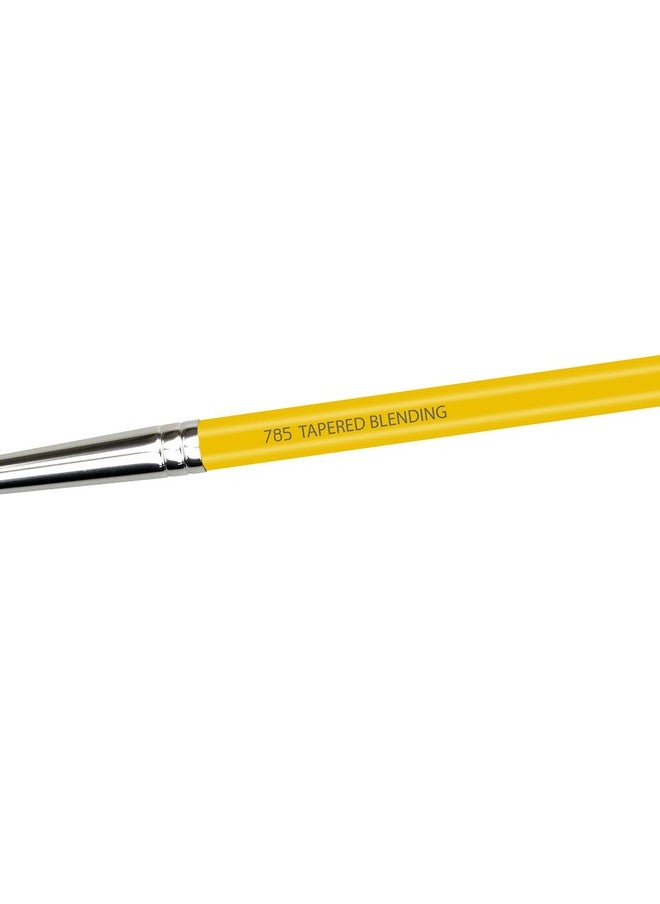بديليوم تولز فرشاة مكياج احترافية من Bdellium Tools - سلسلة ستوديو 785، فرشاة مزج مدببة - مزيج من الألياف الصناعية والطبيعية الناعمة، لتطبيق الظلال (أصفر، قطعة واحدة)  - Image 4