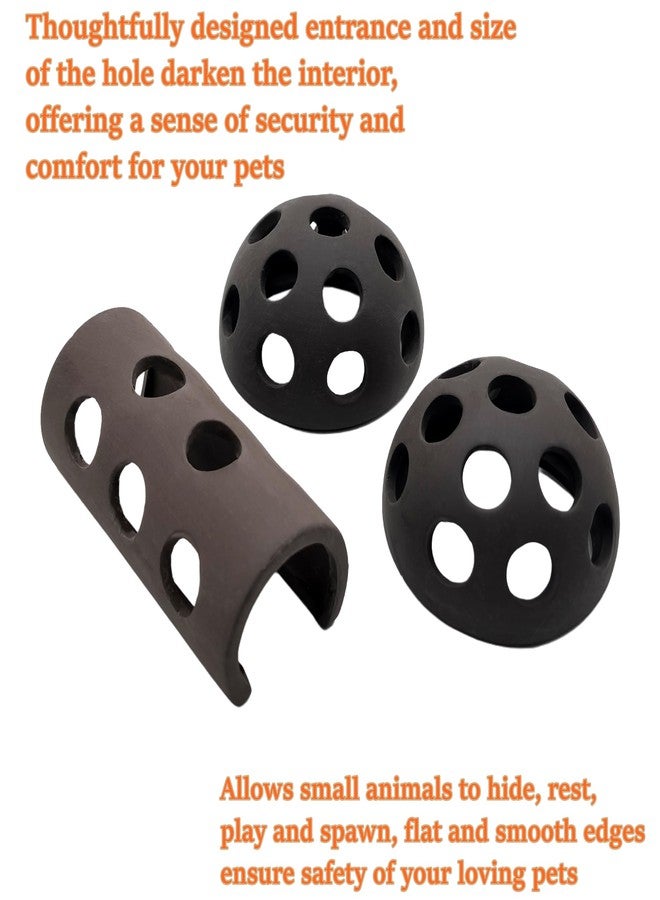 M2cbridge Ceramic Shrimp Dome Hide Shelters Swim Holes Shrimp Habitat Breeding Tube(2PCS Dome+1PC Tube) - Image 5