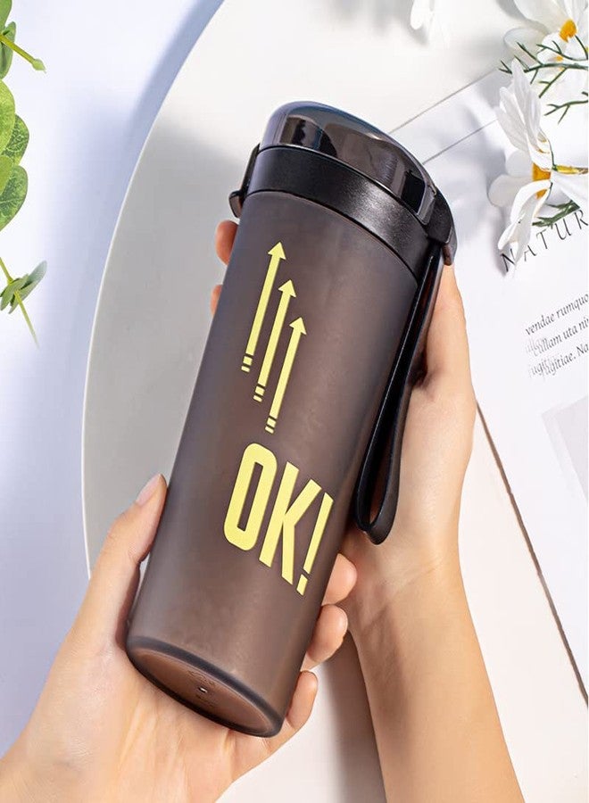 TEMSON Sports Water Bottle 400 ML - Leak-Proof Gym Bottle, Stylish Drinking Bottle, Unbreakable Water Bottle, Ideal for Office, Sports, School, Gym, Yoga, Travelling (CH-1915) (Grey) - Image 2