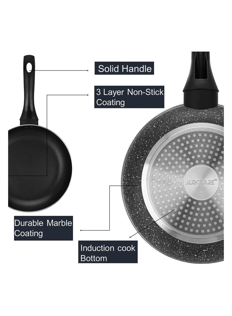 Auroware 3 Pack Non Stick Frying Pan Cooking Set 20cm 24cm 28cm - Image 4