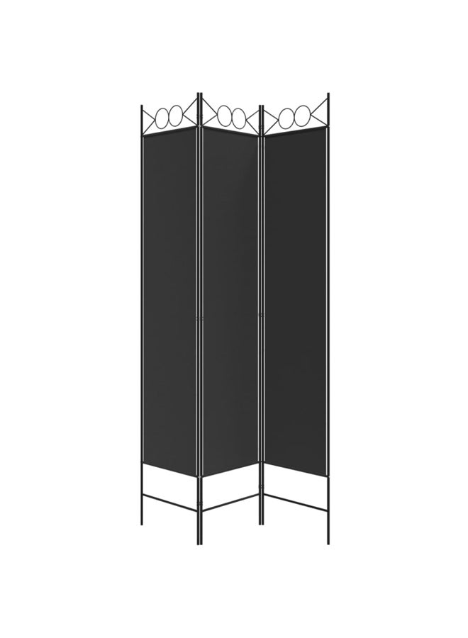 فيداكسل مقسم غرفة 3-ألواح أسود 120×200 سم قماش 350149 - Image 4