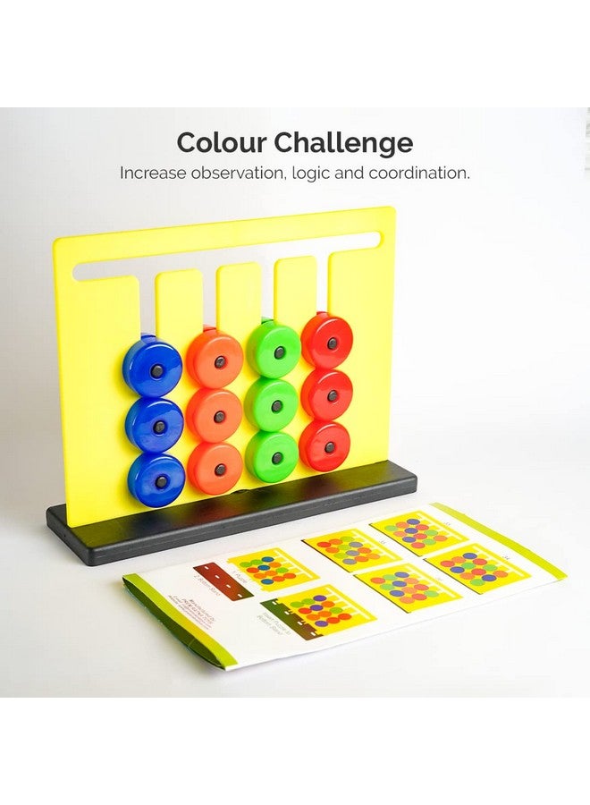 RATNA'S RATNA'S Colour Challenge Montessori Slide & Match Puzzles - Brain Game for Kids | Fun and Colourful Pattern Making Activity Toys | Early Development and Learning Kids Toys for 3+ Years  - Image 2