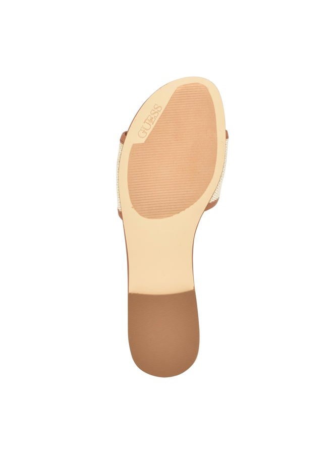 GUESS صندل هامّي مسطح للنساء طبيعي 102 6.5، 37 EU - Image 4