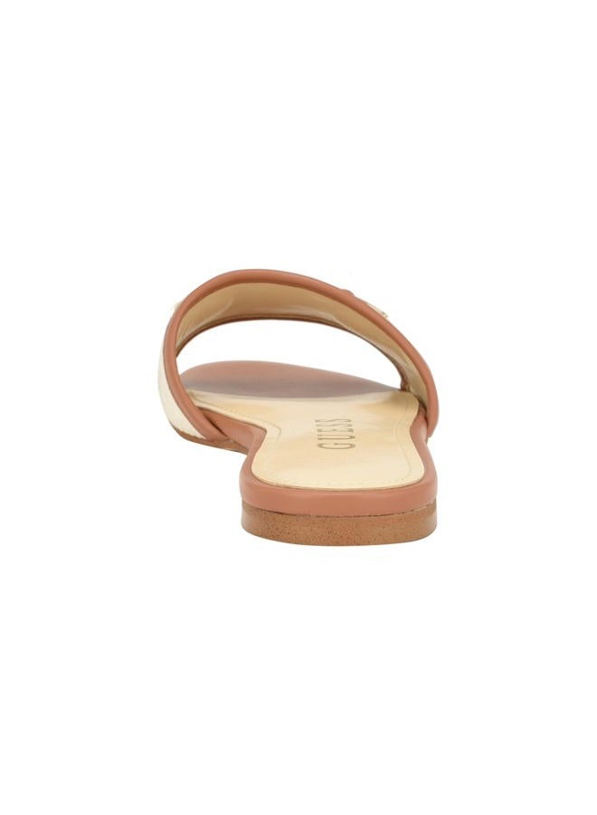 GUESS صندل هامّي مسطح للنساء طبيعي 102 6.5، 37 EU - Image 3
