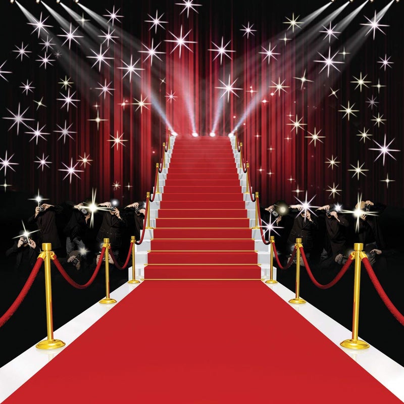 SJOLOON Red Carpet Vinyl Photography Backdrop Customized Photo Background Studio Prop 10500 10x10FT
