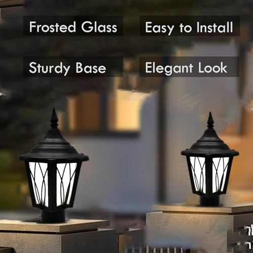 SINOMAN Gate Light for Pillars and Posts Weatherproof Exterior Lighting Fixture Outdoor Lamp for Entrance, Patio Columns and Modern Design for Home Decor (Without Bulb) - Image 2