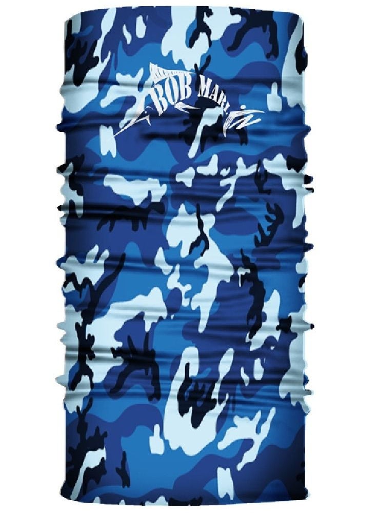 BOB MARLIN Marlin Uv+Protection Face Shield Bandana Bob Camo Blue  - Image 1