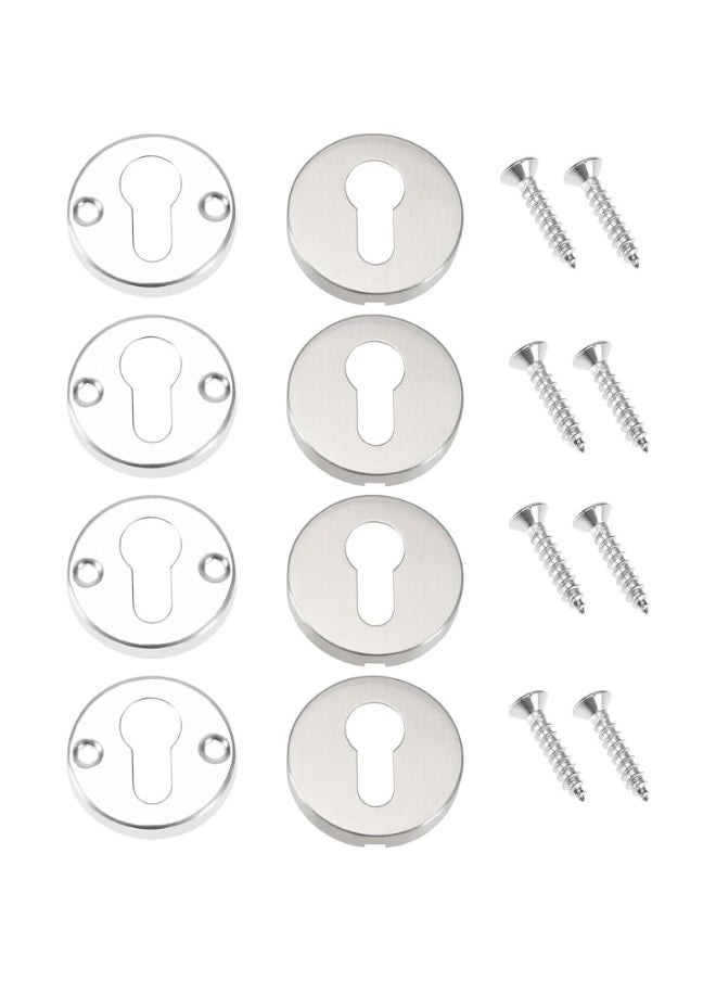 4PCS,Concealed Key Hole Cover Door Key Cover Stainless Steel Escutcheon Keyhole Cover Door Accessories for Cabinets Drawer Escutcheon Keyhole Cover  - Image 1