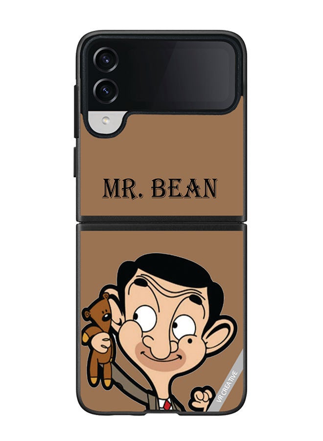 VR CREATIVE Protective Case Cover For Samsung Galaxy Z Flip4 Mr Bean Design Multicolour - Image 1