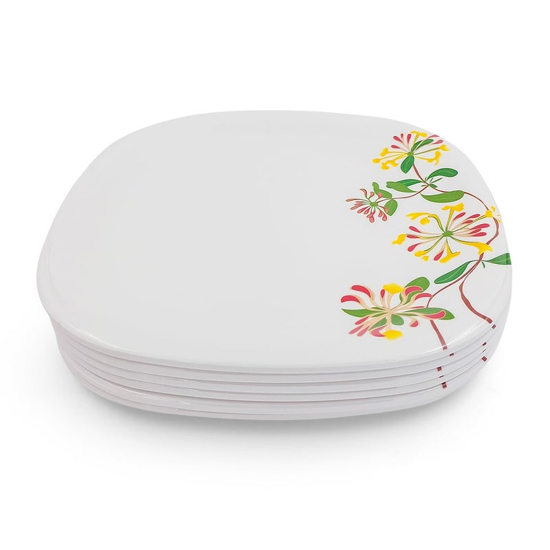 Superware | Pure Melamine | Small Plate Set - Botanic Flower 7.5” (6 nos.) | Stain Free, Glazed Finish - Image 2