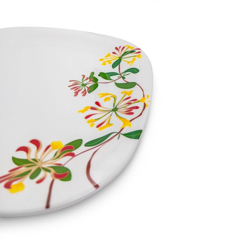 Superware | Pure Melamine | Small Plate Set - Botanic Flower 7.5” (6 nos.) | Stain Free, Glazed Finish - Image 4