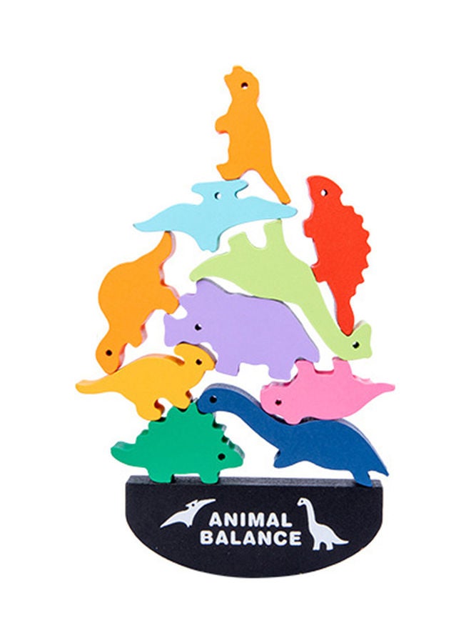 لعبة أحجية قطع تركيب من الخشب بتصميم أشكال الحيوانات وموازنتها - Image 1