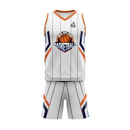 AKIBA Sublimation Print Basketball Jersey/Shirt with Shorts for Unisex ((36) - Image 1