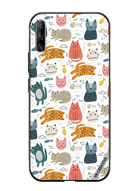 Protective Case Cover For Huawei Nova Y9S Chilling Cat Pattern Design Multicolour