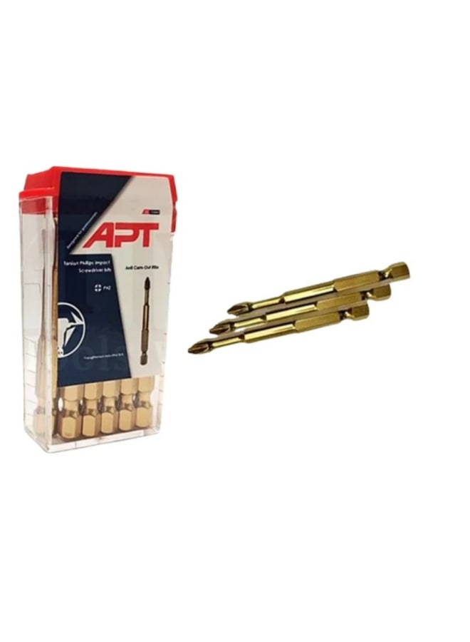 APT PH2×PH2 Gold Cross-Sided Screwdriver Bit