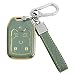 artapek Key Fob Cover Compatible with Chevy Tahoe Suburban GMC Yukon Car Accessories with Keychain 6 Button Key Shell Case TPU Green - Image 2