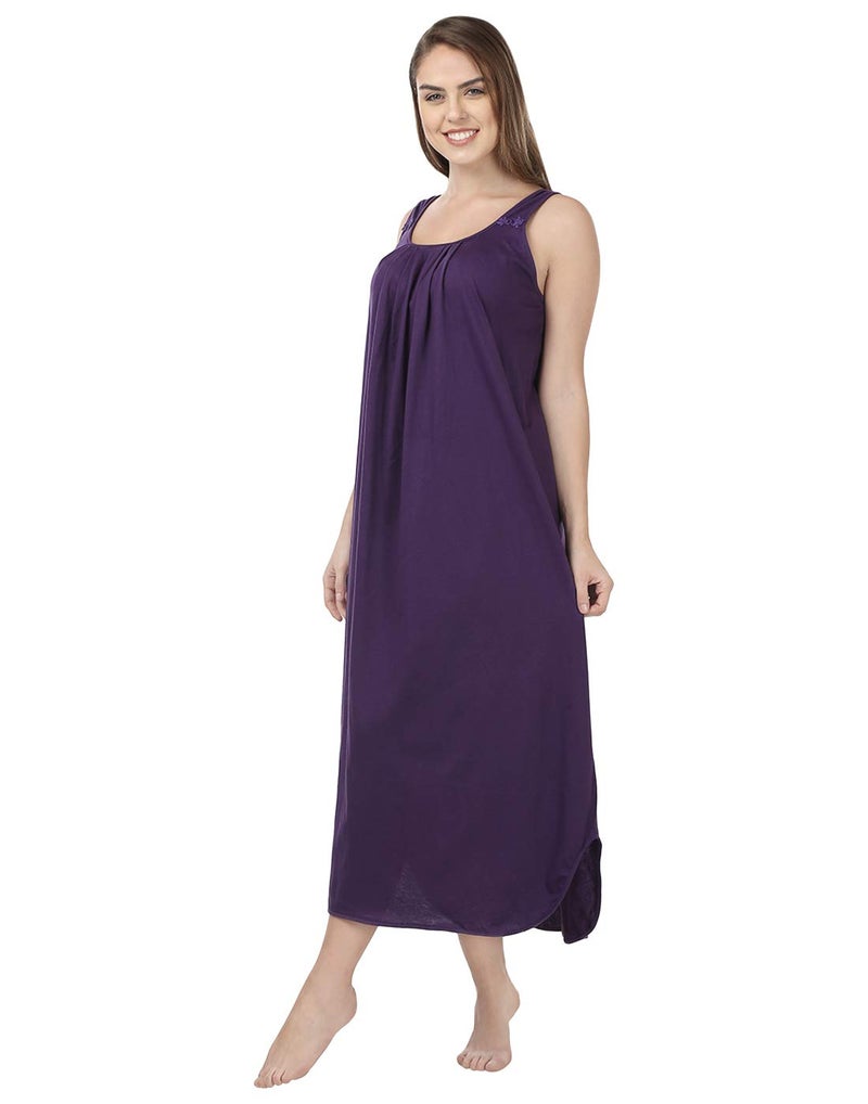 BLAZON Women's Cotton Hosiery Solid Maxi Nighty Slip (Pack of 2 11003 BLUEVIOLET_Vivid_Violet_XXL_Blueviolet_Vivid_Violet_XX-Large) - Image 4