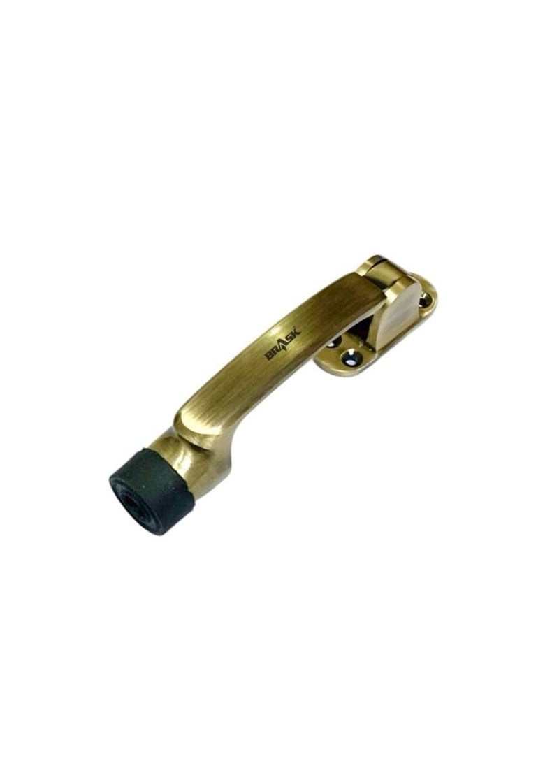 BRASK BRASK Brass HeavyDuty Door Stopper 5 Inch with Screws Model 608 Wooden Door Stoppers Durable Stylish Door Stoppers for Home Office and Hotels 6 Antique Brass  - Image 4