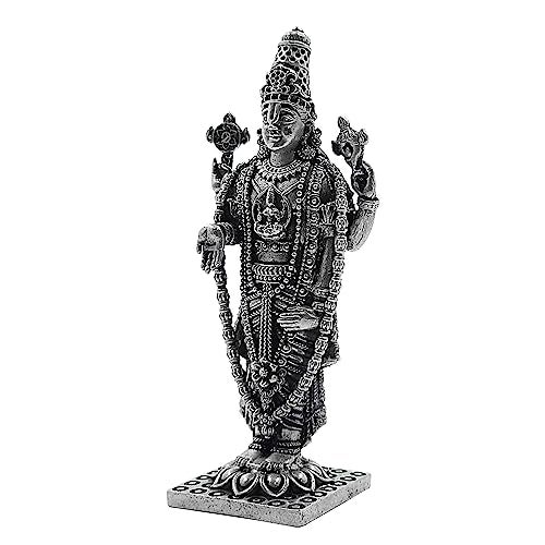 MAA SILVER Pure Silver Tirupati Balaji Semi-Solid Idol | Shri Venkateswara Swamy Murti with Antique Oxidized Finish Perfect for Pooja/Puja & Gifting Use (925 Purity)(50 Grams Silver) - Image 4