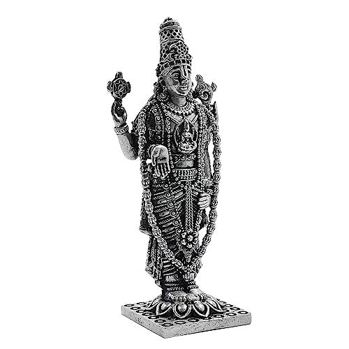 MAA SILVER Pure Silver Tirupati Balaji Semi-Solid Idol | Shri Venkateswara Swamy Murti with Antique Oxidized Finish Perfect for Pooja/Puja & Gifting Use (925 Purity)(50 Grams Silver) - Image 2