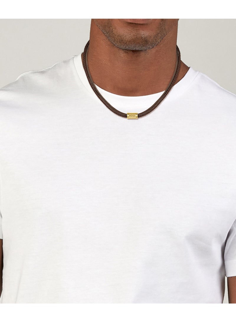 HUGO BOSS HUGO BOSS JEWELRY GALEN MENS LEATHER NECKLACE - 1580421  - Image 2