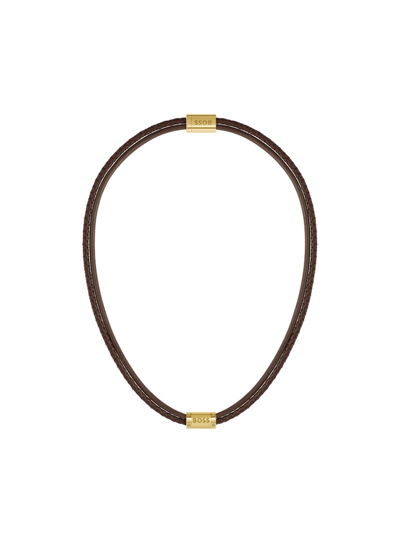 HUGO BOSS HUGO BOSS JEWELRY GALEN MENS LEATHER NECKLACE - 1580421  - Image 3