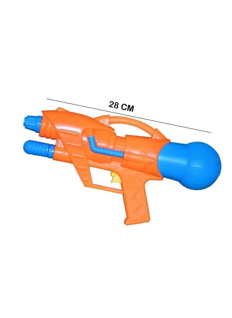 Planet of Toys - Holi Pichkari High Pressure Water Gun Toy For Kids With Tank 300ml Tank AQUAFUN Orange - Image 1