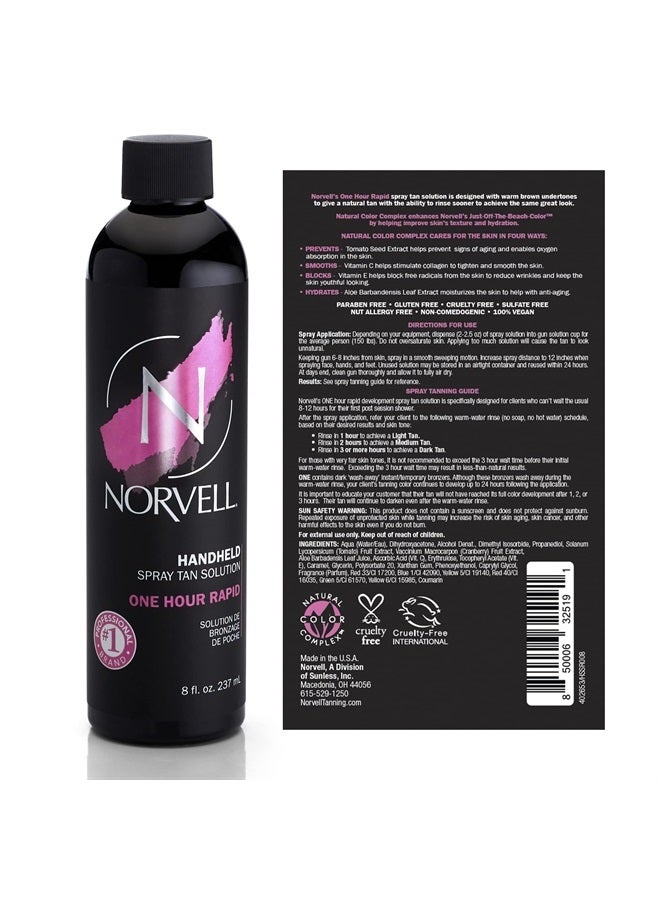 norvell Premium Sunless Tanning Solution - One Hour Rapid, 8 fl.oz. - Image 1