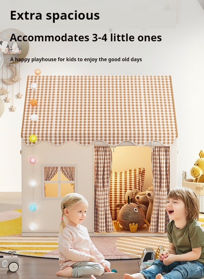 GOGA Kids Tent Kids Play Tent House Toddler Indoor Outdoor Play House Tent Washable Foldable with LED Ball Light Banner Windows Reading Corner Activity Center Toys for Boys Girls Gifts For Kids 3+ Years - Image 5