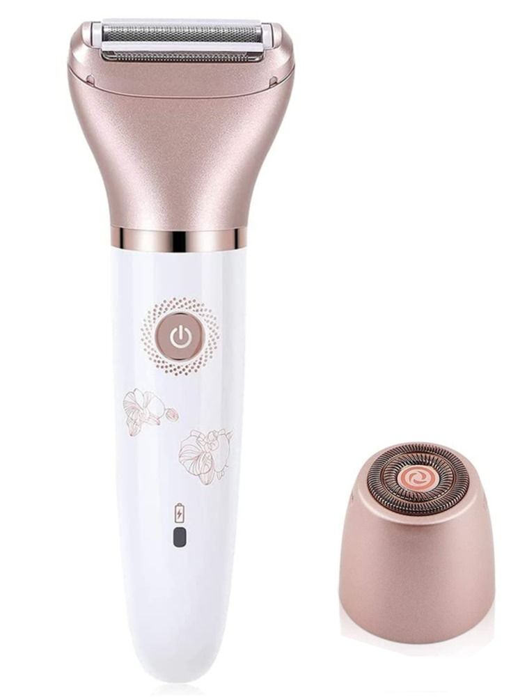 ماكينة حلاقة كهربائية للنساء ، ماكينة حلاقة سيدة رطبة وجافة غير مؤلمة 2 في 1 للنساء ، محمولة لإزالة شعر الجسم من البيكيني المقاوم للماء - Image 1