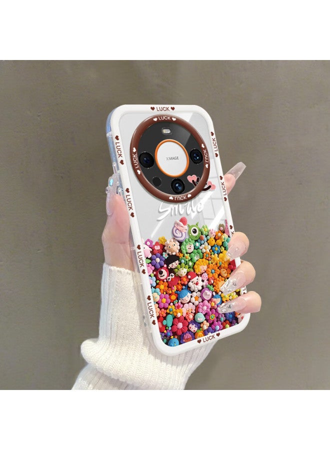 Inkaida Yingkaida Mate60pro Phone Case, Full Protection, Shockproof, Anti-fingerprint, Creative High-end Protective Case For Men And Women, Puff Case With Colorful Figurines - Image 4