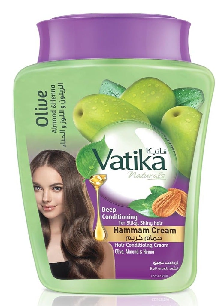 علاج الزيت الساخن فاتيكا ناتشورالز للترطيب العميق 900 جم مع الزيتون واللوز والحناء